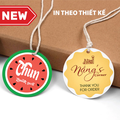 Tag treo, Thẻ treo bằng giấy, In theo thiết kế